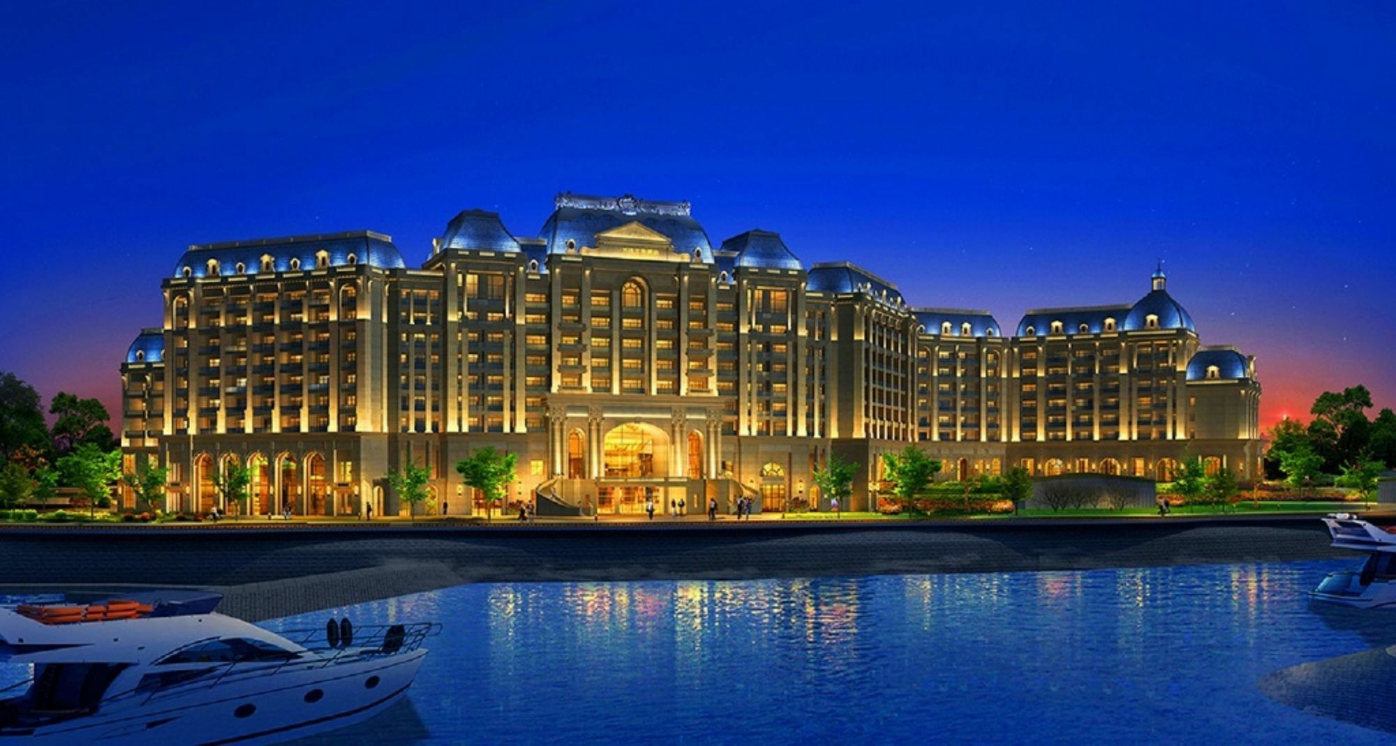Отель Wanda Vista Qingdao Movie Metropolis Экстерьер фото